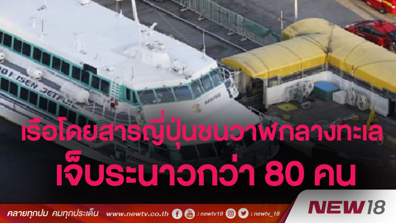 เรือโดยสารญี่ปุ่นชนวาฬกลางทะเล เจ็บระนาวกว่า 80 คน 