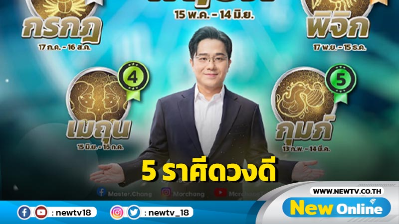 "หมอช้าง"  เผย 5 อันดับราศีดวงดีเดือน มี.ค. 