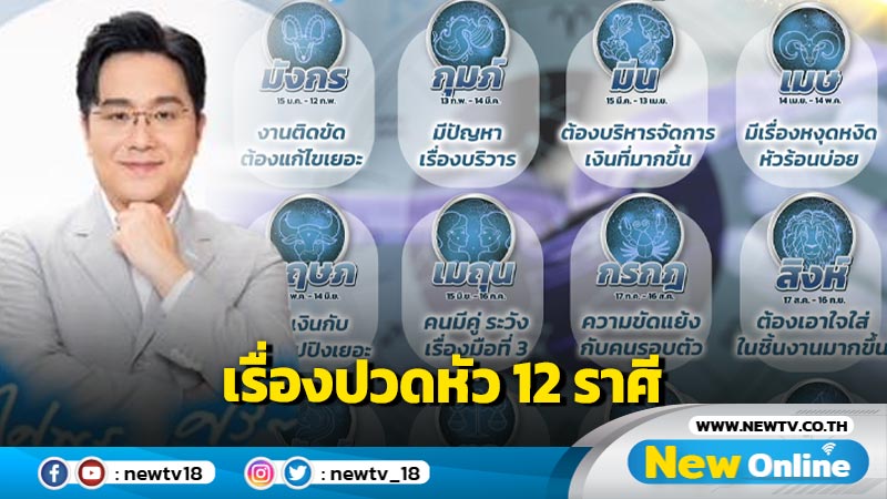 "หมอช้าง" เปิดเรื่องปวดหัว  12 ราศีเดือน มิ.ย.