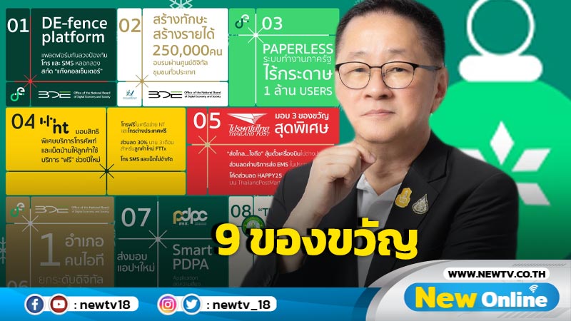  รมว.ดีอีมอบ 9 ของขวัญปีใหม่